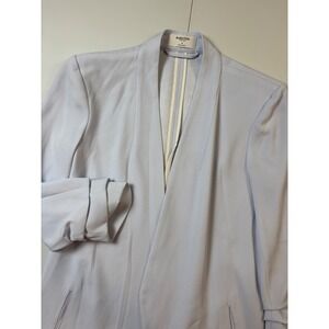 Babaton Aritzia Power Hip Blazed Blue Open Front 3/4 Ruched Sleeve Size 4